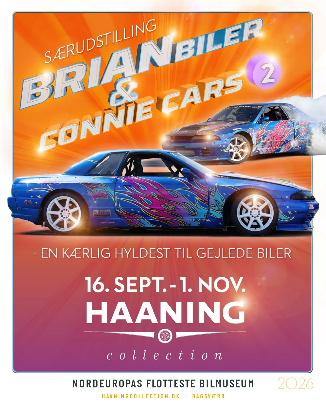 Særudstillingen Brian Biler & Connie Cars 2 hos Haaning Collection